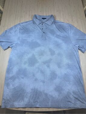 Asher Golf Cloud Performance Polo Light Gray Tie Dye Print